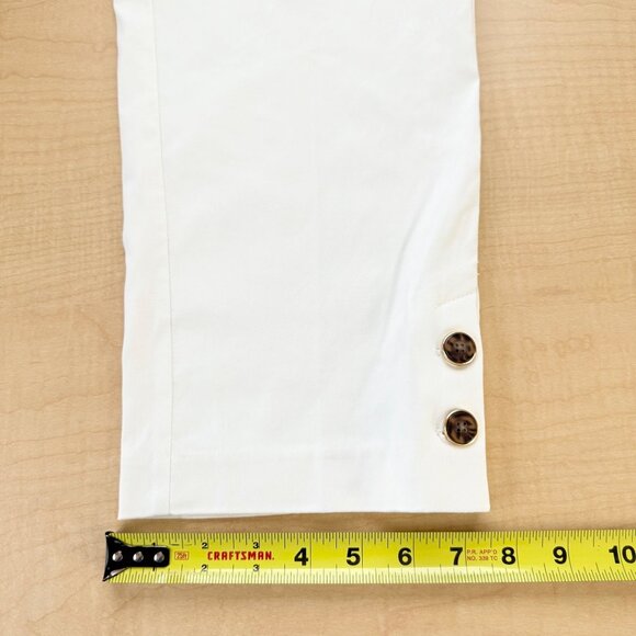 NWT Counterparts Women's Luxe Stretch Pull-on Mid Rise Slim Leg Ivory Pants Sz L - Picture 10 of 11